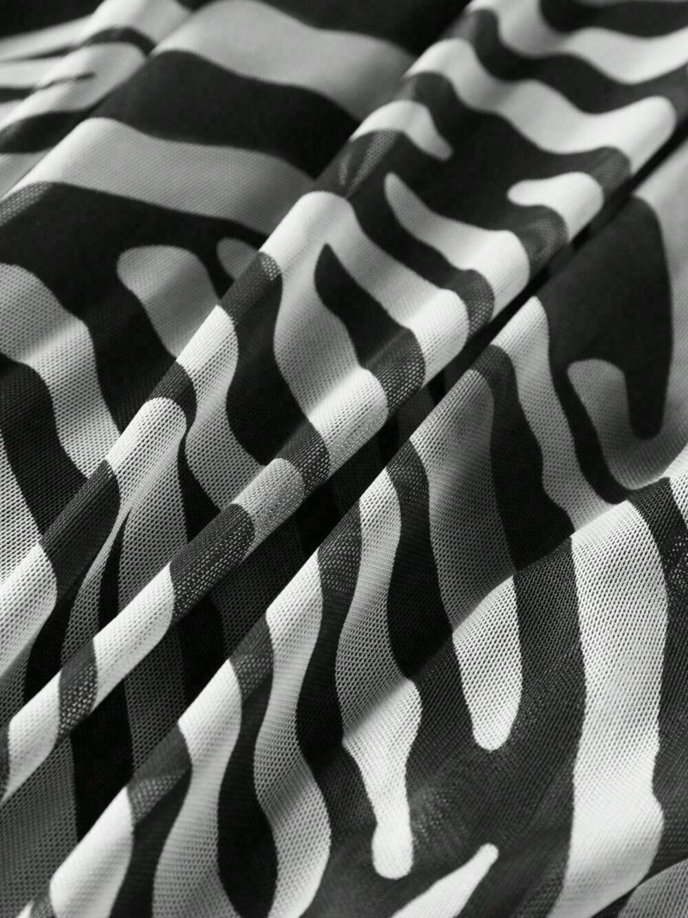 White Casual Women's Elegant Backless Tie Leopard Zebra Stripe Party Dress - Picture 8 of 8